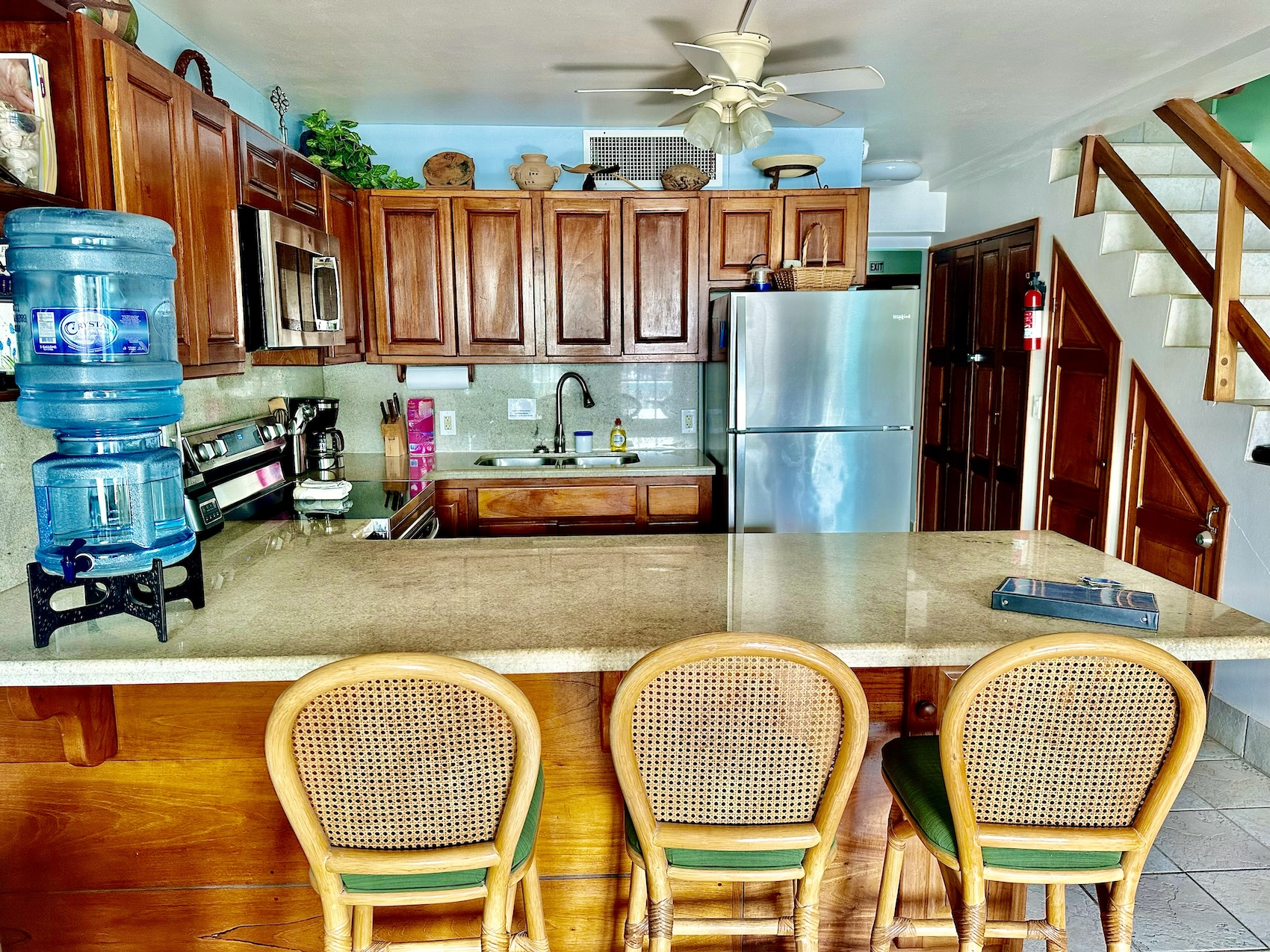 Kitchen with counter seating