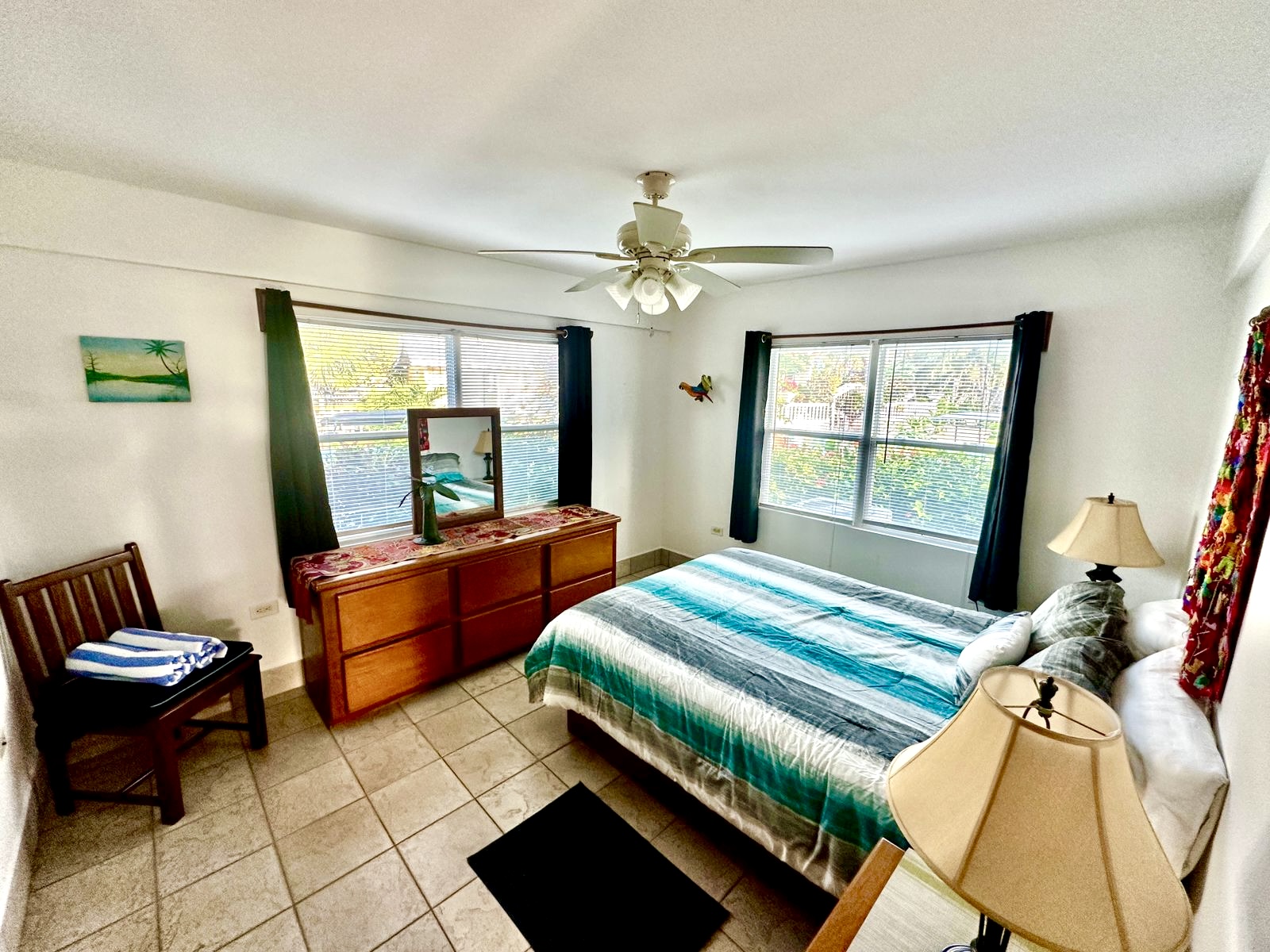 Lower level bedroom, queen bed