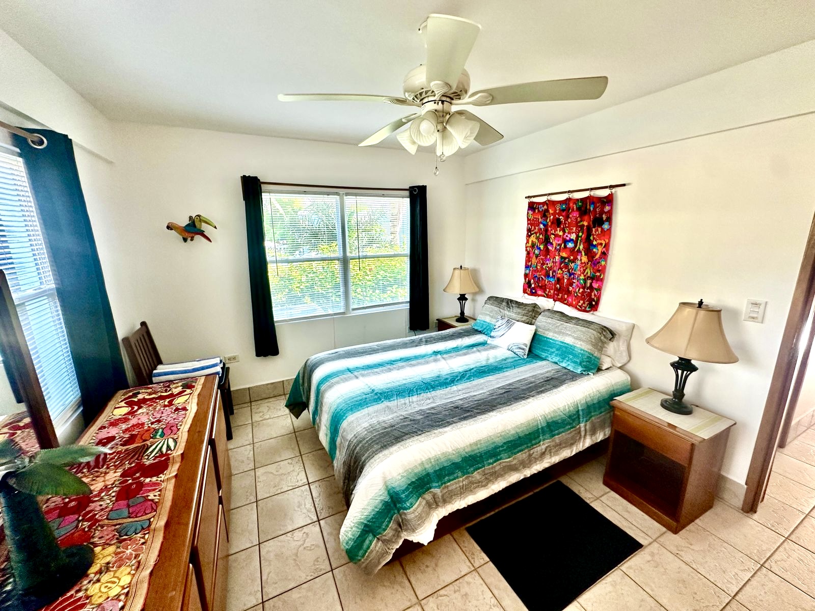 Lower level bedroom, queen bed